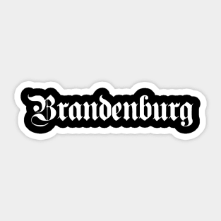 Brandenburg written with gothic font Sticker